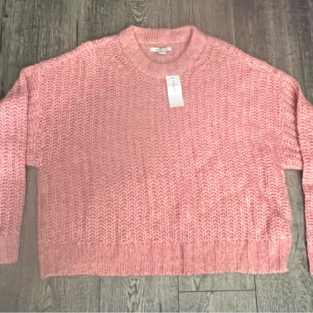 American Eagle Outfitters Pink Crew Neck Sweater